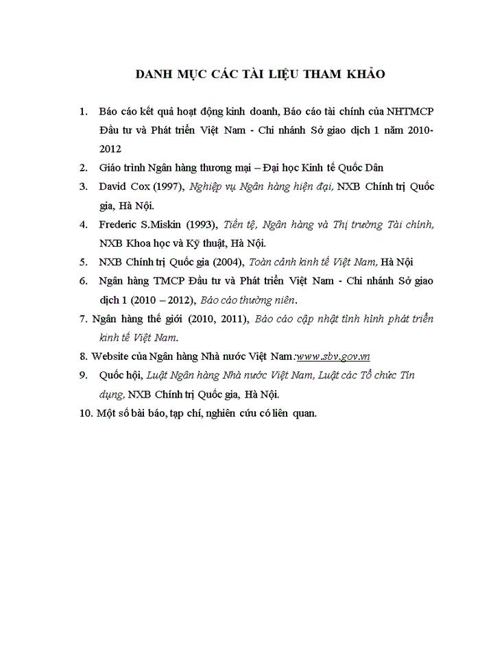 image for page Nâng cao hiệu quả huy động vốn tại Ngân hàng TMCP Đầu tư và Phát triển Việt Nam - Chi nhánh Sở giao dịch 1