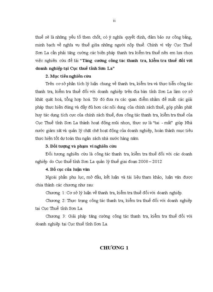 image for page Tăng cường công tác thanh tra, kiểm tra thuế đối với doanh nghiệp tại cục thuế tỉnh sơn la