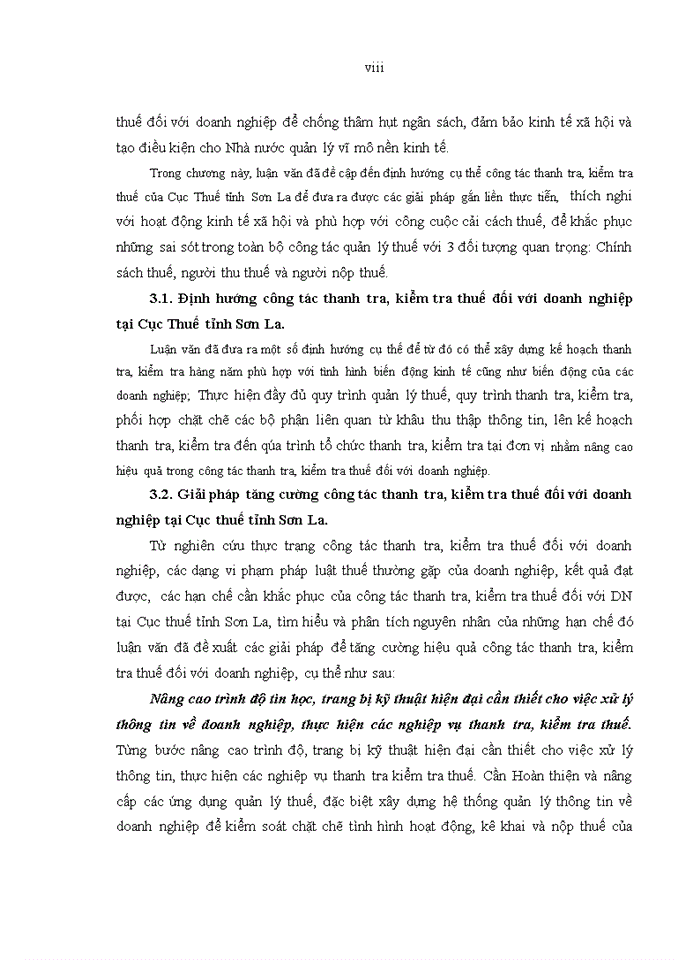image for page Tăng cường công tác thanh tra, kiểm tra thuế đối với doanh nghiệp tại cục thuế tỉnh sơn la