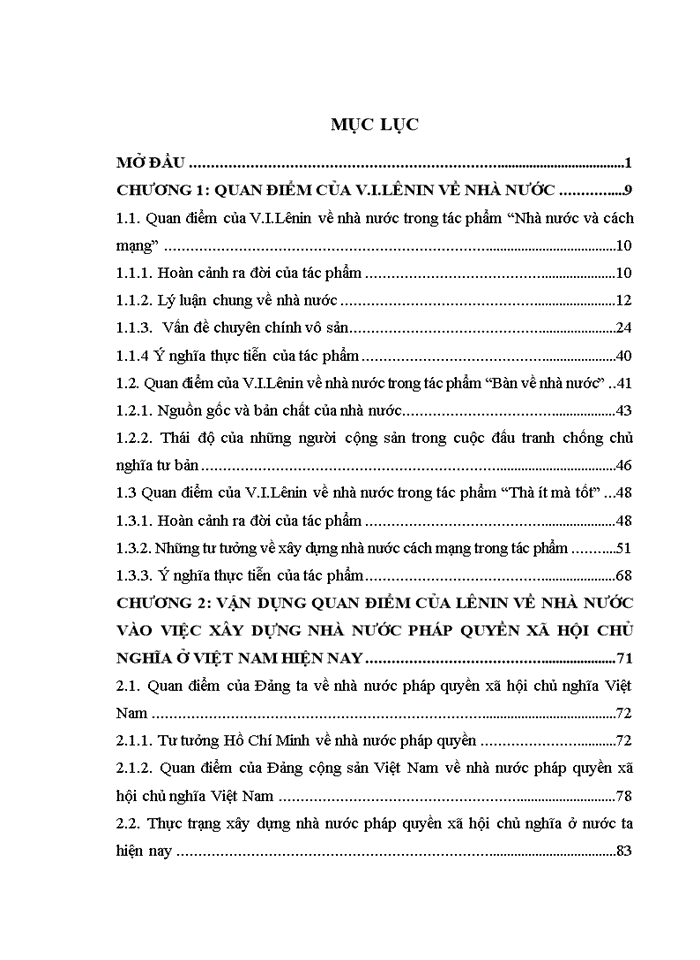 image for page QUan điểm về nhà nước trong một số tác phẩm chủ yếu của lênin và việc vận dụng quan điểm đó vào xây dựng nhà nước pháp quyền xã hội chủ nghĩa ở việt nam hiện nay