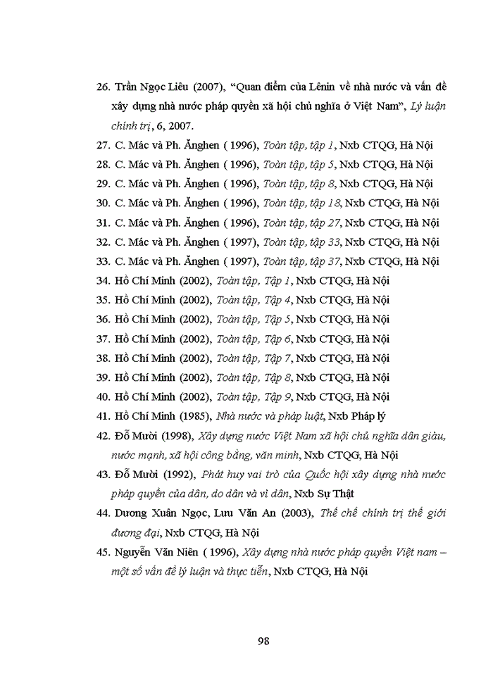 image for page QUan điểm về nhà nước trong một số tác phẩm chủ yếu của lênin và việc vận dụng quan điểm đó vào xây dựng nhà nước pháp quyền xã hội chủ nghĩa ở việt nam hiện nay