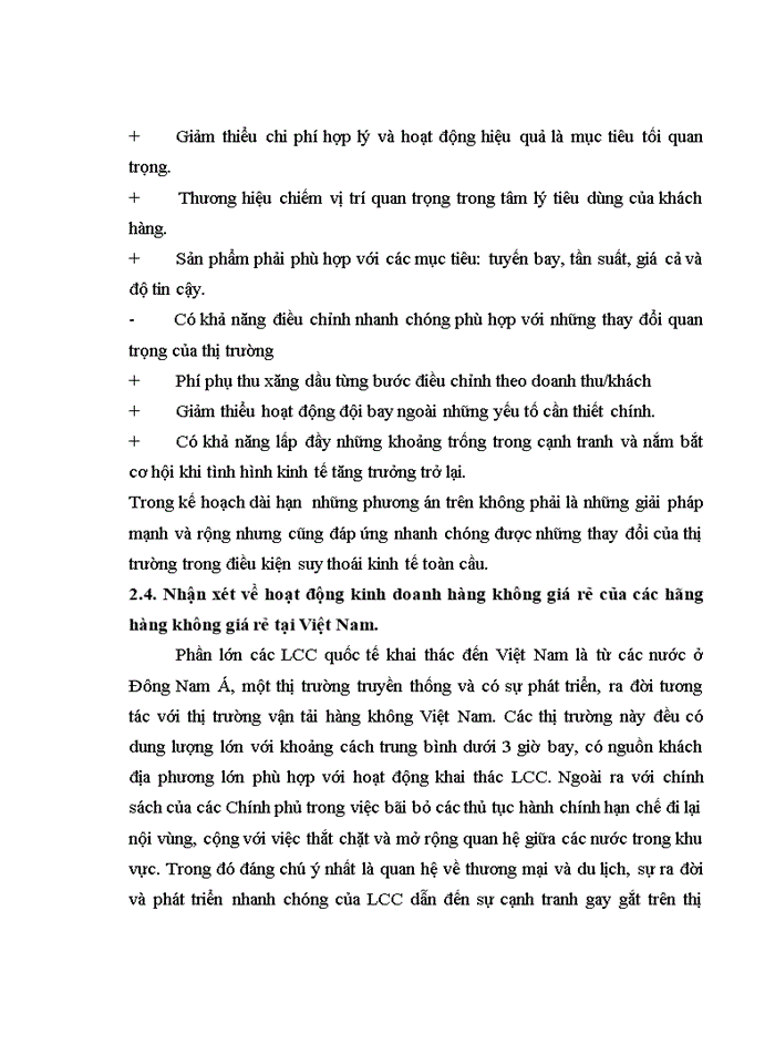 image for page Hoạt động kinh doanh hàng không giá rẻ của các Hãng hàng không tại Việt Nam