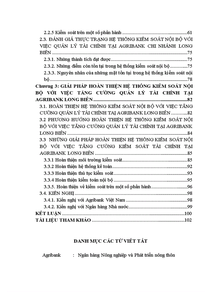 image for page Giải pháp hoàn thiện hệ thống kiểm soát nội bộ về việc tăng cường quản lý tài chính tại ngân hàng nông nghiệp và phát triển nông thôn việt nam - chi nhánh long biên