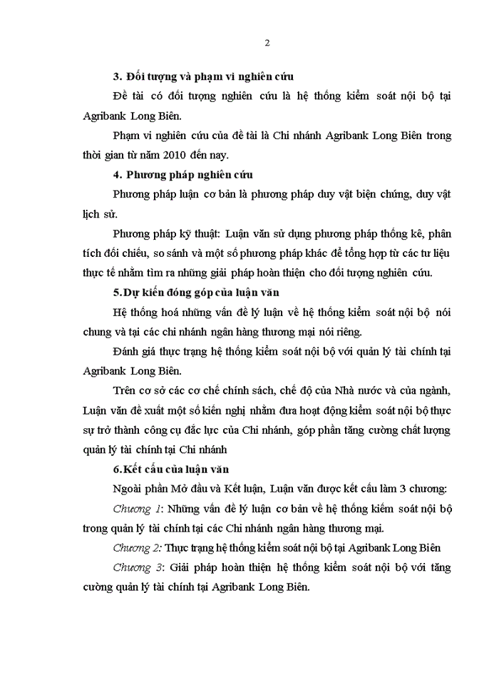 image for page Giải pháp hoàn thiện hệ thống kiểm soát nội bộ về việc tăng cường quản lý tài chính tại ngân hàng nông nghiệp và phát triển nông thôn việt nam - chi nhánh long biên