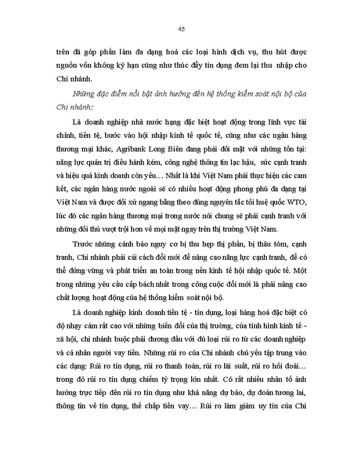 image for page Giải pháp hoàn thiện hệ thống kiểm soát nội bộ về việc tăng cường quản lý tài chính tại ngân hàng nông nghiệp và phát triển nông thôn việt nam - chi nhánh long biên