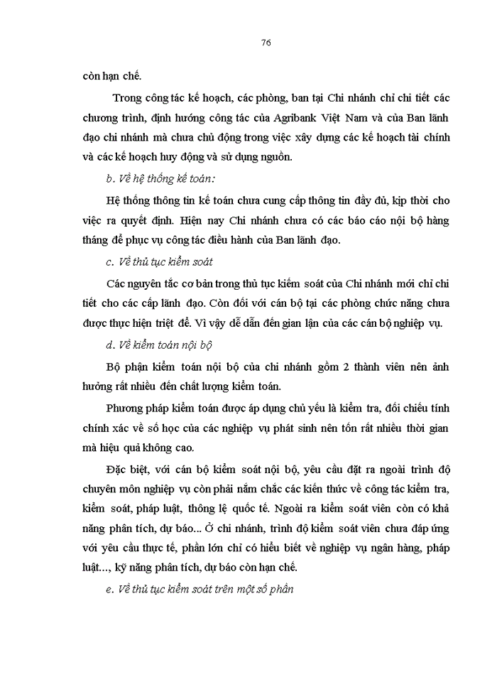 image for page Giải pháp hoàn thiện hệ thống kiểm soát nội bộ về việc tăng cường quản lý tài chính tại ngân hàng nông nghiệp và phát triển nông thôn việt nam - chi nhánh long biên