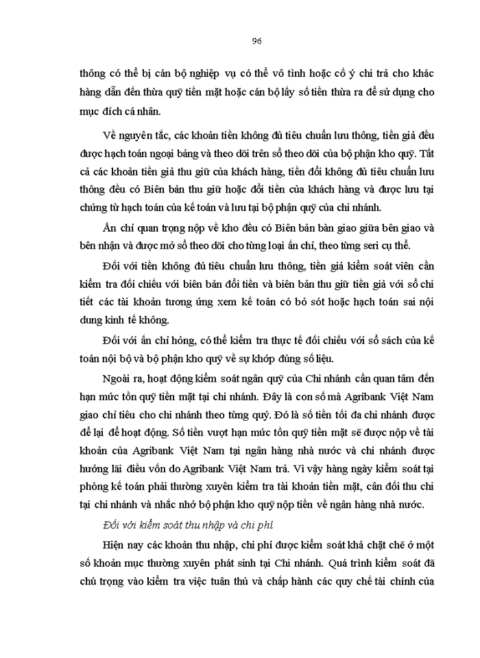 image for page Giải pháp hoàn thiện hệ thống kiểm soát nội bộ về việc tăng cường quản lý tài chính tại ngân hàng nông nghiệp và phát triển nông thôn việt nam - chi nhánh long biên