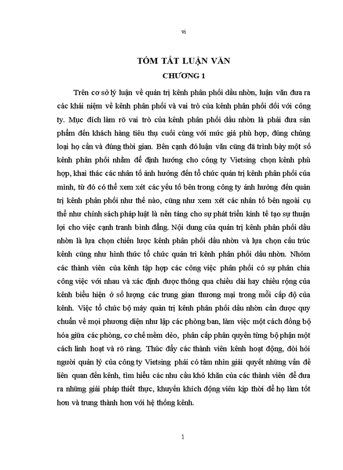 image for page Hoàn thiện quản trị hệ thống kênh phân phối dầu nhờn khu vực phía bắc tại công ty TNHH dầu khí quốc tế VIỆT NAM - SINGAPORE