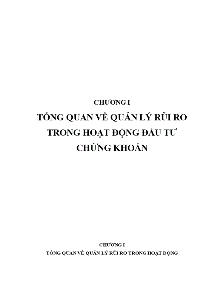 Quản lý rủi ro trong hoạt động đầu tư chứng khoán tại Công ty Tài chính Dầu khí