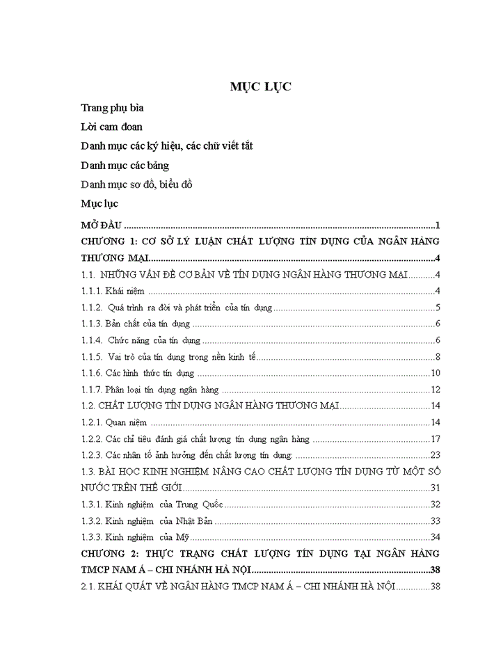 image for page Giải pháp nâng cao chất lượng tín dụng tại NHTMCP Nam Á – CN Hà Nội