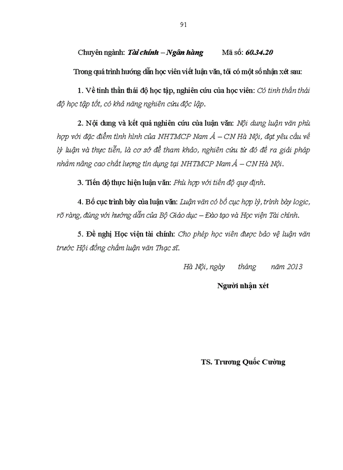 image for page Giải pháp nâng cao chất lượng tín dụng tại NHTMCP Nam Á – CN Hà Nội