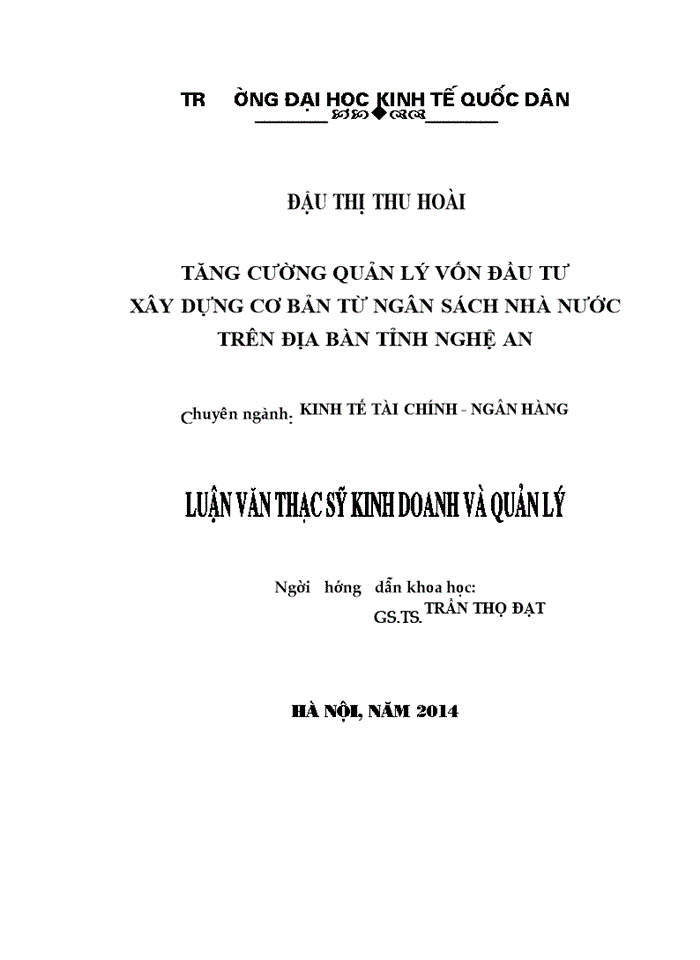 image for page Tăng cường quản lý vốn đầu tư  xây dựng cơ bản từ ngân sách nhà nước trên địa bàn tỉnh NGHỆ AN