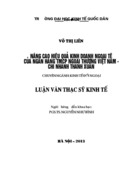 Nâng cao hiệu quả kinh doanh ngoại tệ của ngân hàng tmcp ngoại thương việt nam - chi nhánh thanh xuân