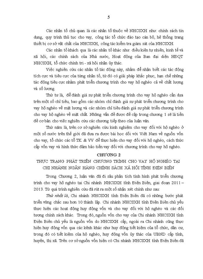 image for page Phát triển chương trình cho vay hộ nghèo tại chi nhánh ngân hàng chính sách xã hội tỉnh ĐIỆN BIÊN