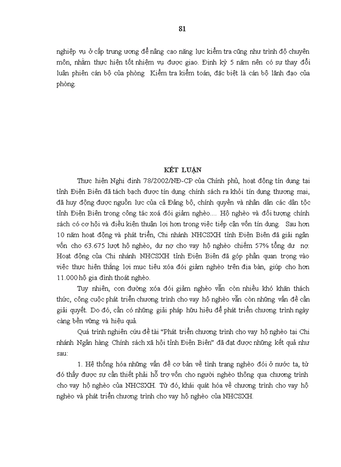 image for page Phát triển chương trình cho vay hộ nghèo tại chi nhánh ngân hàng chính sách xã hội tỉnh ĐIỆN BIÊN