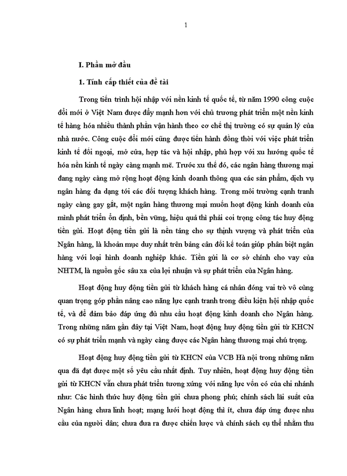 image for page Phát triển hoạt động huy động tiền gửi từ khách hàng cá nhân tại ngân hàng thương mại cổ phần ngoại thương việt nam chi nhánh HÀ NỘI