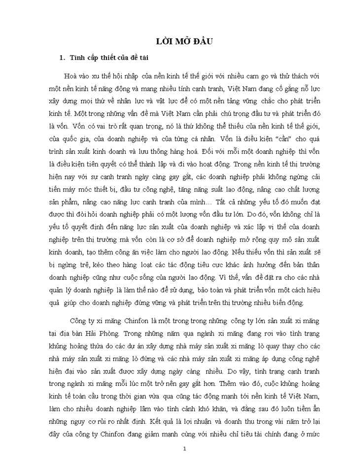 image for page Giải pháp nâng cao hiệu quả sử dụng vốn tại công ty xi măng Chinfon