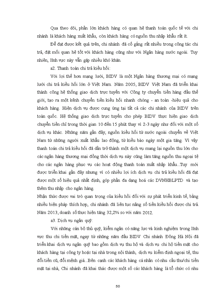 image for page Phát triển dịch vụ ngân hàng bán lẻ phi tín dung tại BIDV - chi nhánh đông HÀ NỘI