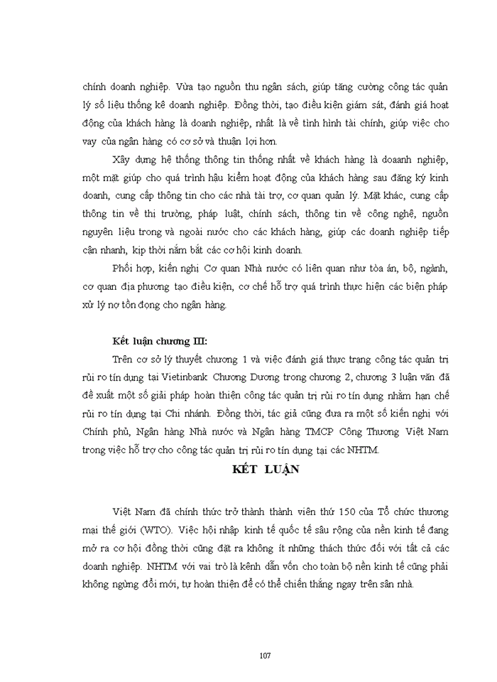 image for page Quản trị rủi ro tín dụng tại Ngân hàng TMCP Công thương Việt Nam – Chi nhánh Chương Dương