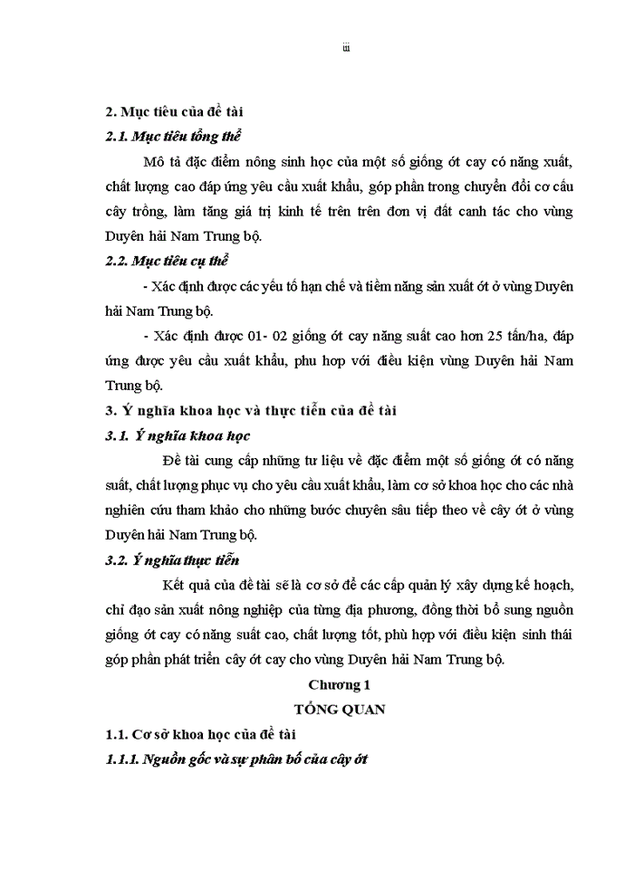 image for page Nghiên cứu đặc điểm nông sinh học của một số giống ớt cay (Capsium frutescens L.) phục vụ xuất khẩu cho vùng Duyên hải Nam Trung bộ