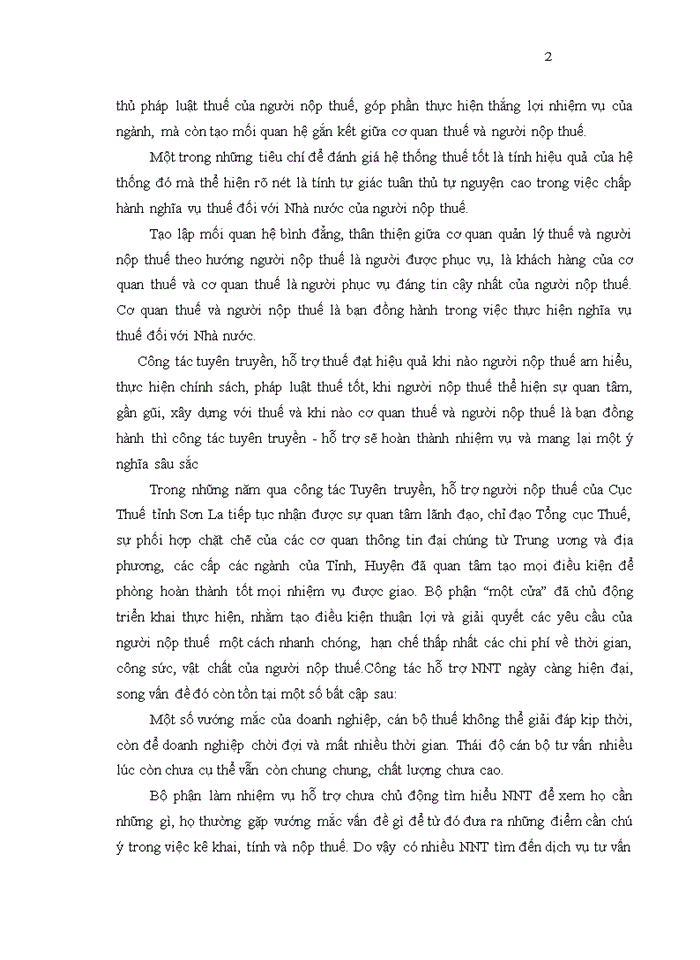 image for page Hoàn thiện công tác tuyên truyền, hỗ trợ người nộp thuế của Cục Thuế Sơn La