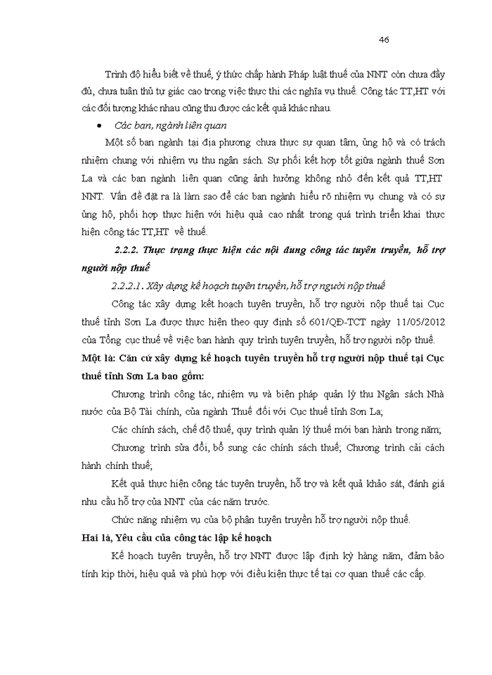 image for page Hoàn thiện công tác tuyên truyền, hỗ trợ người nộp thuế của Cục Thuế Sơn La