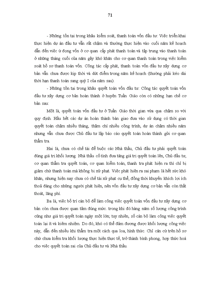image for page Hoàn thiện quản lý chi ngân sách nhà nước cho đầu tư xây dựng cơ bản trên địa bàn huyện Tuần Giáo, tỉnh Điện Biên