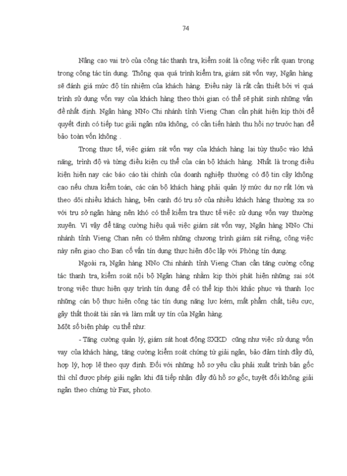 image for page Nâng cao hiệu quả tín dụng tại ngân hàng nông nghiệp - chi nhánh tỉnh VIENG CHAN