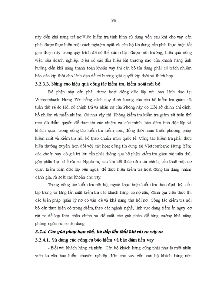 image for page Tăng cường quản trị rủi ro trong hoạt động cho vay tại ngân hàng tmcp ngoại thương việt nam – chi nhánh hưng yên