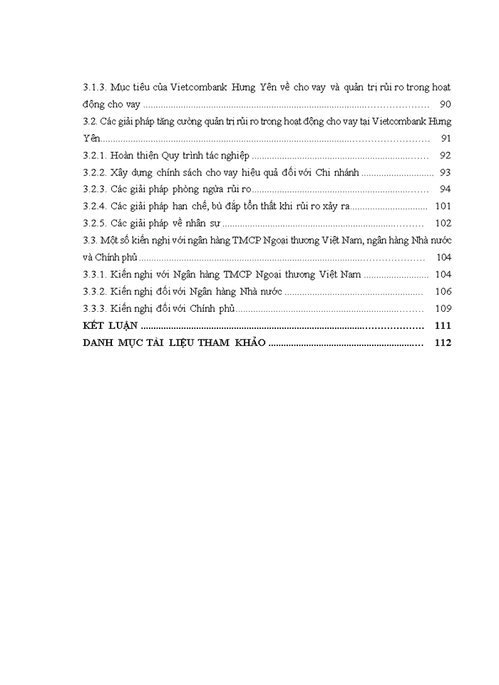 image for page Tăng cường quản trị rủi ro trong hoạt động cho vay tại ngân hàng tmcp ngoại thương việt nam – chi nhánh HƯNG YÊN
