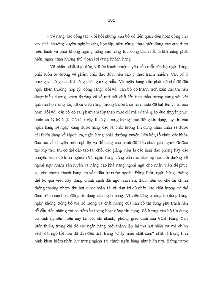 image for page Tăng cường quản trị rủi ro trong hoạt động cho vay tại ngân hàng tmcp ngoại thương việt nam – chi nhánh HƯNG YÊN