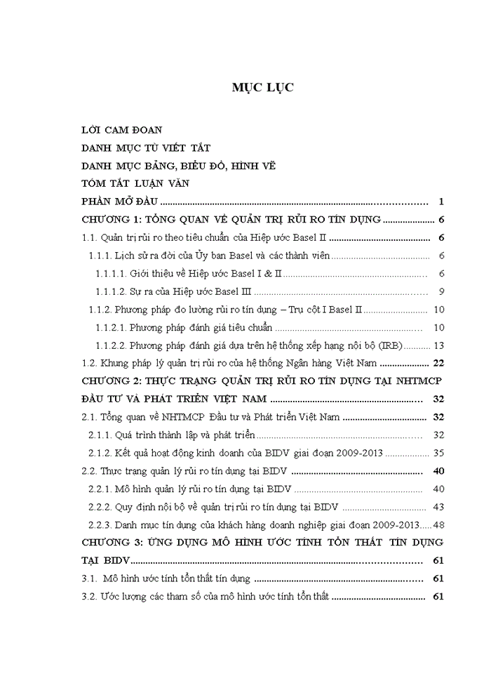 image for page Ứng dụng mô hình ước tính tổn thất tín dụng tại ngân hàng thương mại cổ phần  đầu tư và phát triển VIỆT NAM