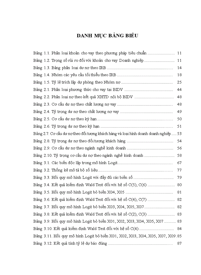 image for page Ứng dụng mô hình ước tính tổn thất tín dụng tại ngân hàng thương mại cổ phần  đầu tư và phát triển VIỆT NAM