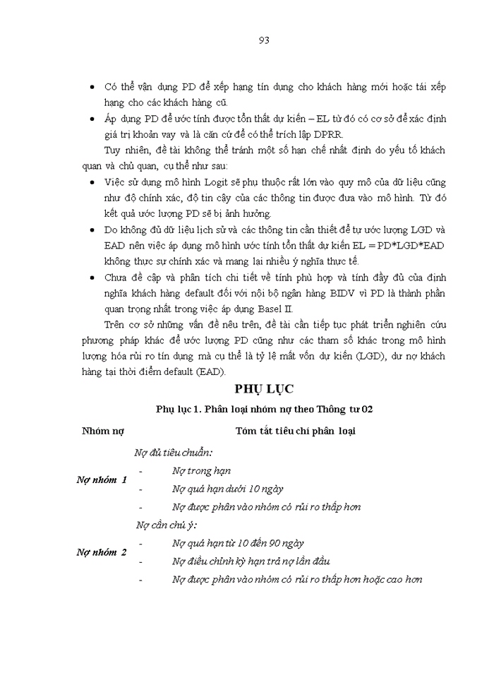 image for page Ứng dụng mô hình ước tính tổn thất tín dụng tại ngân hàng thương mại cổ phần  đầu tư và phát triển VIỆT NAM