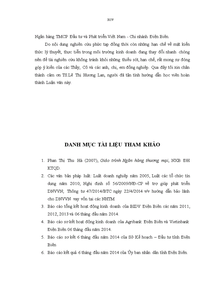 image for page Nâng cao hiệu quả cho vay đối với doanh nghiệp vừa và nhỏ tại ngân hàng tmcp đầu tư và phát triển việt nam chi nhánh điện biên