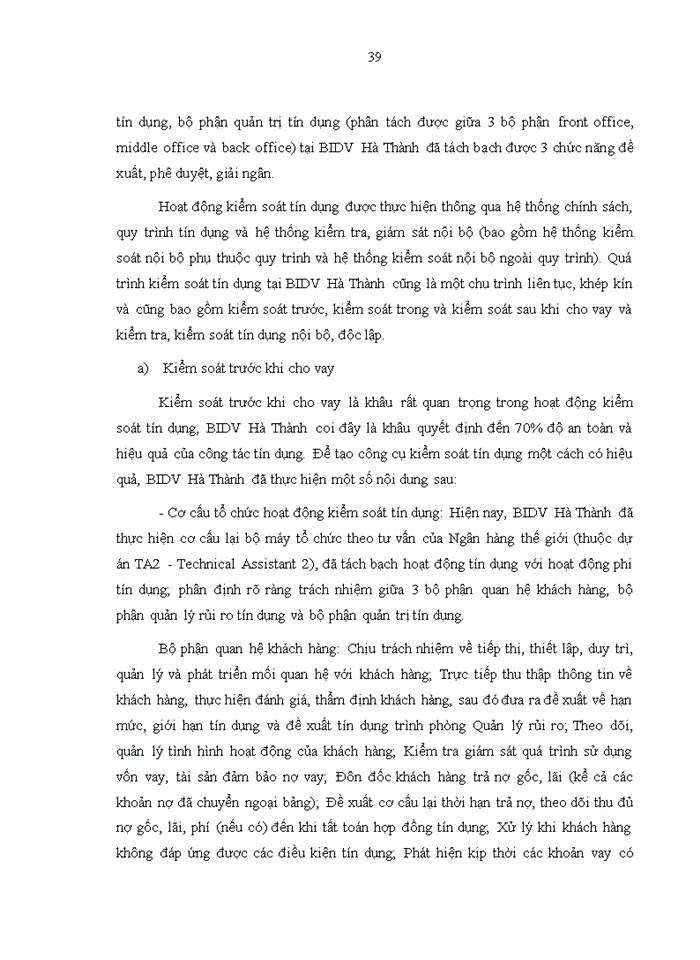 image for page Tăng cường quản lý rủi ro tín dụng tại ngân hàng thương mại cổ phần đầu tư và phát triển VIỆT NAM - chi nhánh HÀ THÀNH