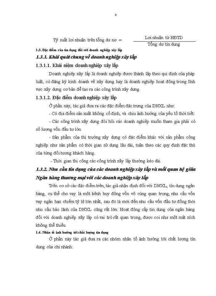 image for page Nâng cao chất lượng tín dụng đối với doanh nghiệp xây lắp tại ngân hàng tmcp đầu tư và phát triển việt nam – chi nhánh hà nội