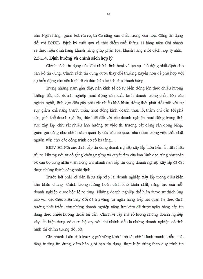 image for page Nâng cao chất lượng tín dụng đối với doanh nghiệp xây lắp tại ngân hàng tmcp đầu tư và phát triển việt nam – chi nhánh hà nội
