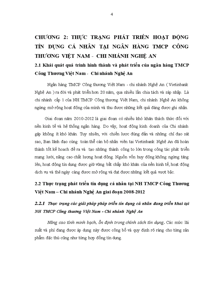 image for page Giải pháp phát triển hoạt động tín dụng cá nhân tại ngân hàng TMCP Công Thương Việt Nam chi nhánh Nghệ An