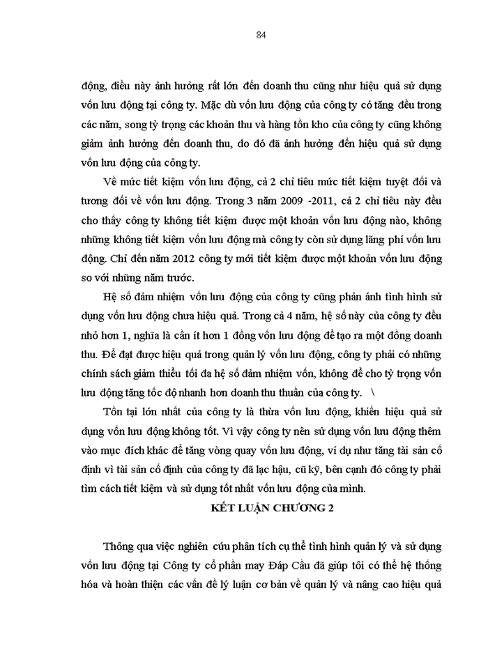 image for page Một số biện pháp quản lý và nâng cao hiệu quả sử dụng vốn lưu động tại công ty cổ phần may Đáp Cầu
