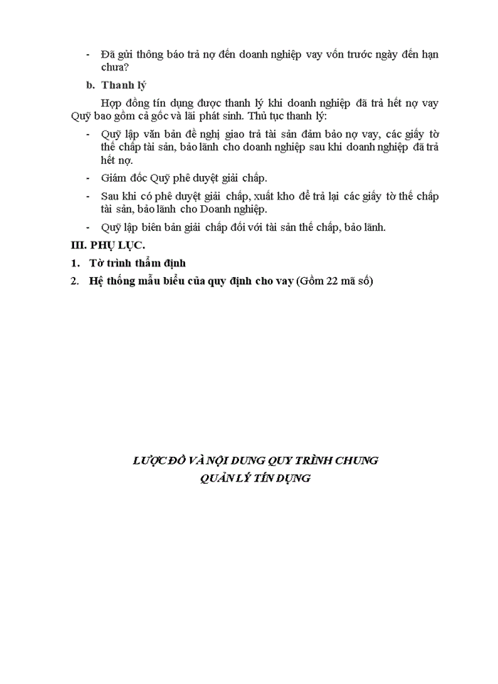 image for page Quy trình quản lý tín dụng