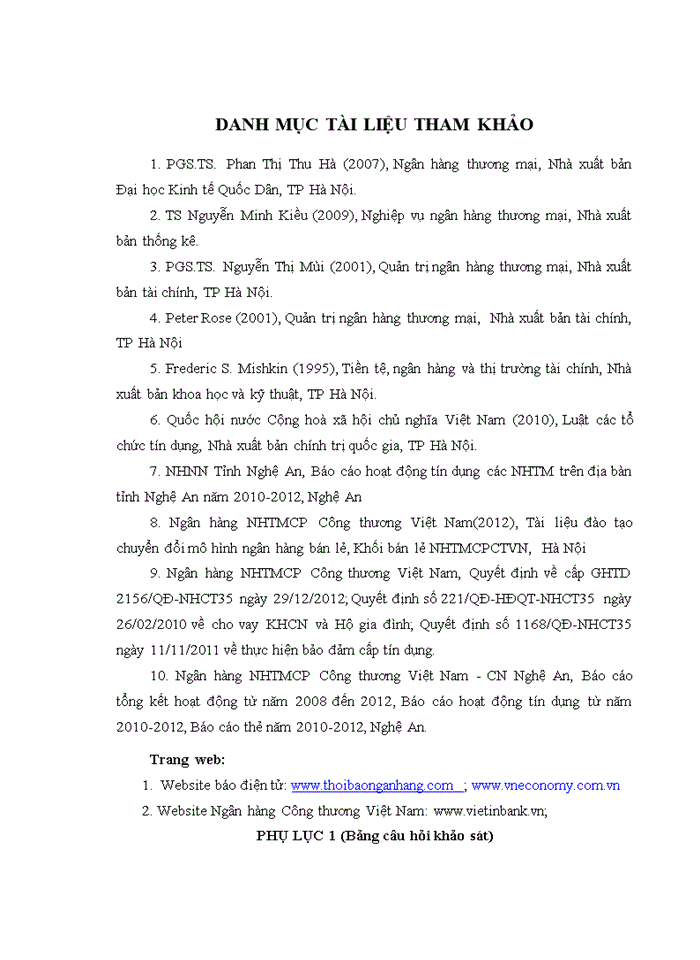 image for page Giải pháp phát triển hoạt động tín dụng cá nhân tại ngân hàng TMCP Công Thương Việt Nam chi nhánh Nghệ An