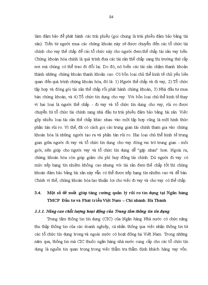 image for page Tăng cường quản lý rủi ro tín dụng tại ngân hàng thương mại cổ phần đầu tư và phát triển việt nam - chi nhánh hà thành