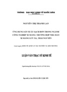 Ứng dụng sản xuất sạch hơn trong ngành công nghiệp xi măng: trường hợp nhà máy xi măng lưu xá, thái nguyên