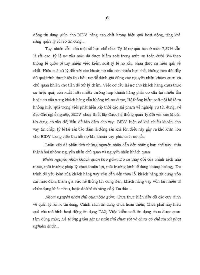 image for page Hạn chế rủi ro tín dụng tại Ngân hàng Thương mại Cổ phần Đầu Tư và Phát Triển Việt Nam