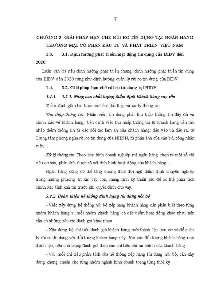 image for page Hạn chế rủi ro tín dụng tại Ngân hàng Thương mại Cổ phần Đầu Tư và Phát Triển Việt Nam