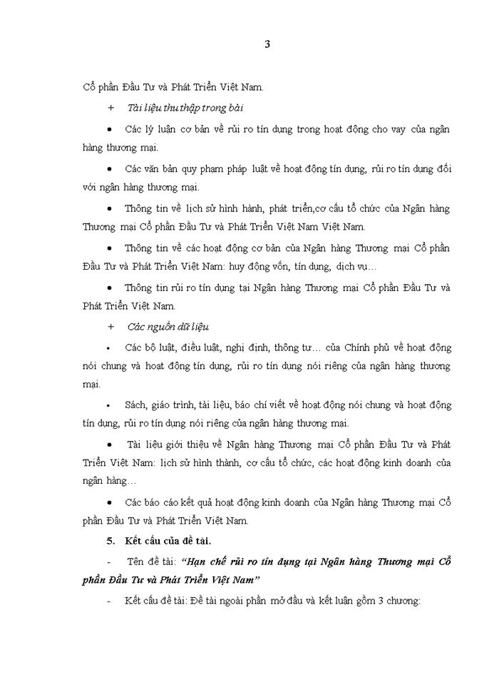 image for page Hạn chế rủi ro tín dụng tại Ngân hàng Thương mại Cổ phần Đầu Tư và Phát Triển Việt Nam