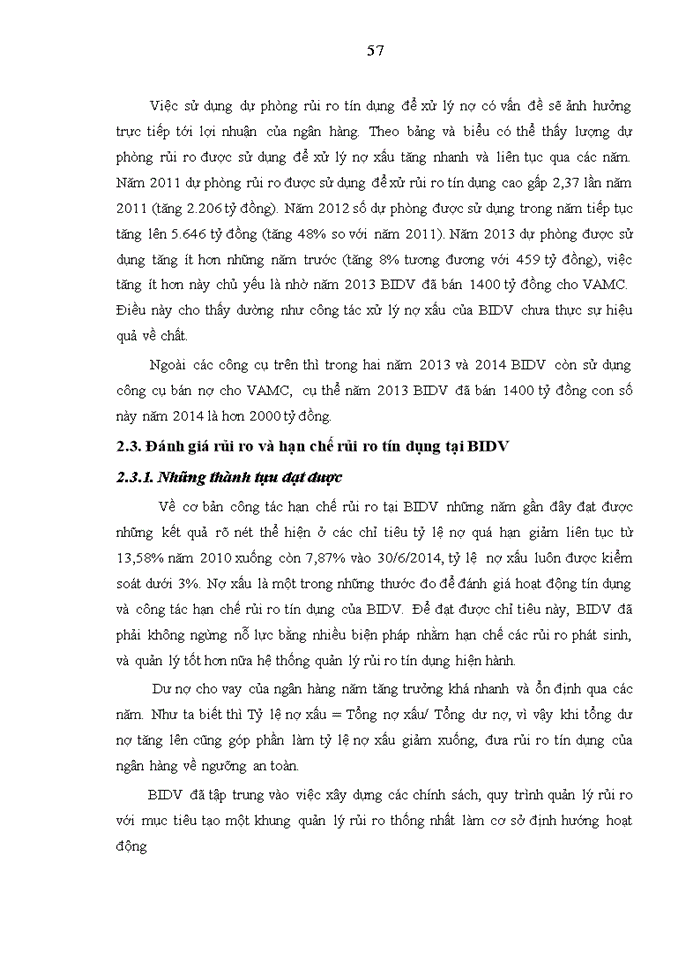 image for page Hạn chế rủi ro tín dụng tại Ngân hàng Thương mại Cổ phần Đầu Tư và Phát Triển Việt Nam