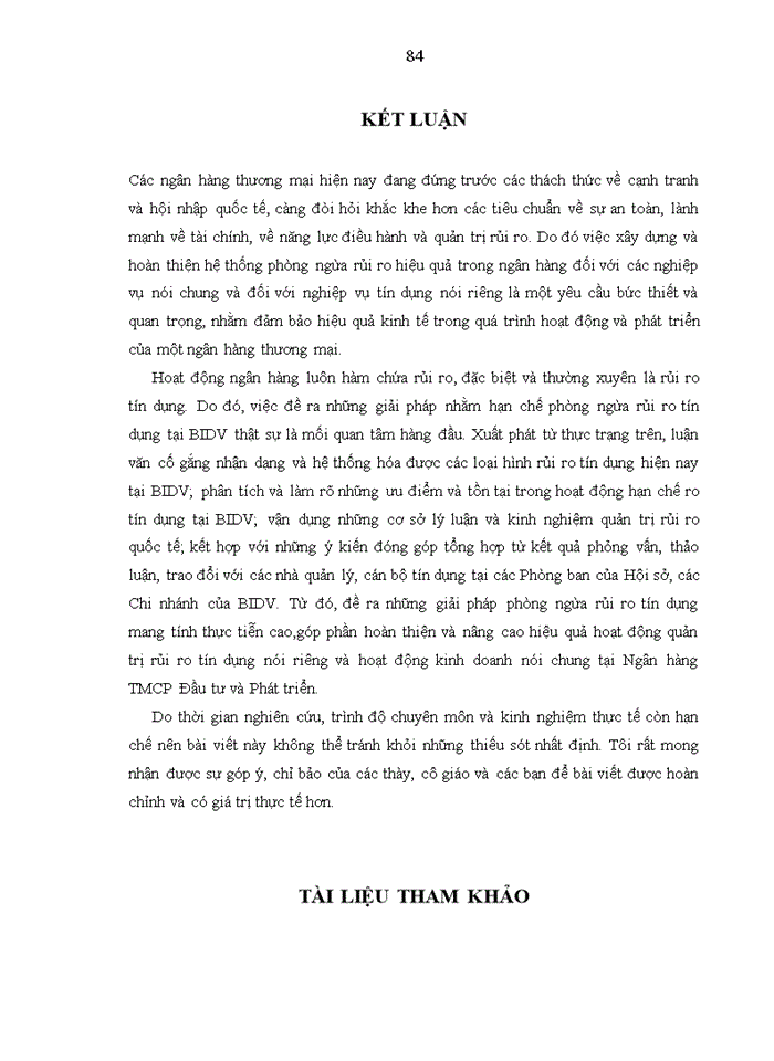 image for page Hạn chế rủi ro tín dụng tại Ngân hàng Thương mại Cổ phần Đầu Tư và Phát Triển Việt Nam