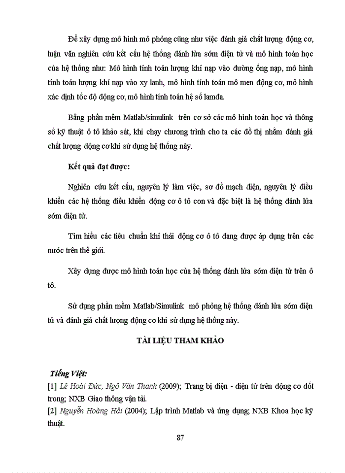 image for page Nghiên cứu và mô phỏng hệ thống đánh lửa sớm điện tử trên ô tô